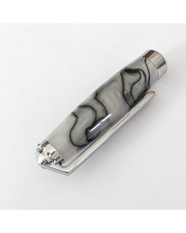 Stylo-plume Récife Pearl Soyouz Nacre (tons blanc nacré, noirs et gris clair), plume en acier M