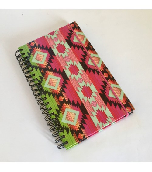 Carnet Tapa Atelier motif amérindien, fabriqué dans un atelier protégé.
