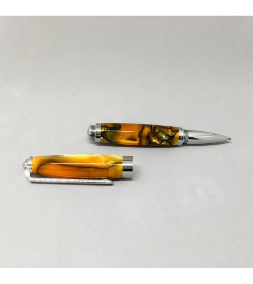 Roller Récife Pearl Soyouz orange (tons oranges, bruns et noir, effet chatoyant)