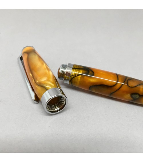 Roller Récife Pearl Soyouz orange (tons oranges, bruns et noir, effet chatoyant)