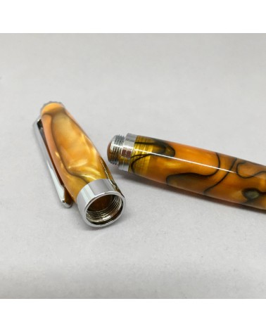 Roller Récife Pearl Soyouz orange (tons oranges, bruns et noir, effet chatoyant)