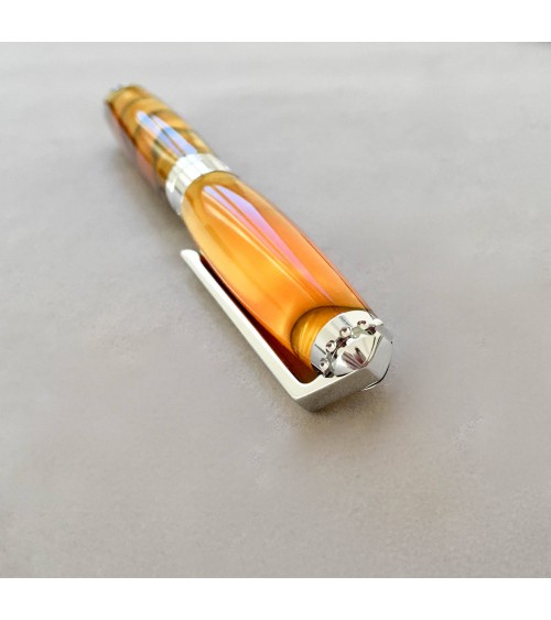 Roller Récife Pearl Soyouz orange (tons oranges, bruns et noir, effet chatoyant)