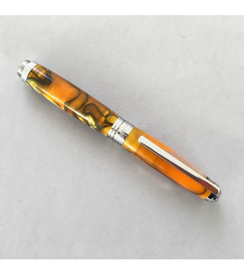 Roller Récife Pearl Soyouz orange (tons oranges, bruns et noir, effet chatoyant)