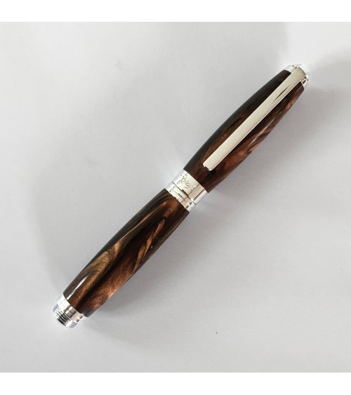 Roller Récife Baoshi Soyouz Ambre (tons brun clair et foncé, noirs, effet chatoyant)