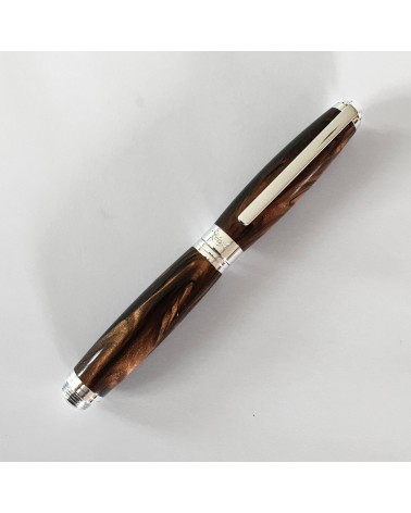 Roller Récife Baoshi Soyouz Ambre (tons brun clair et foncé, noirs, effet chatoyant)