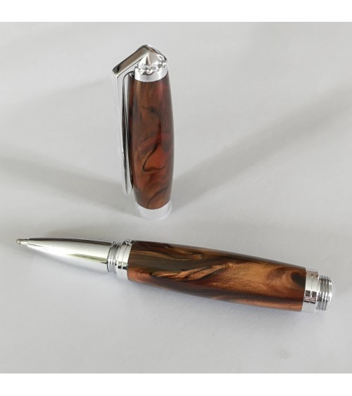 Roller Récife Baoshi Soyouz Ambre (tons brun clair et foncé, noirs, effet chatoyant)