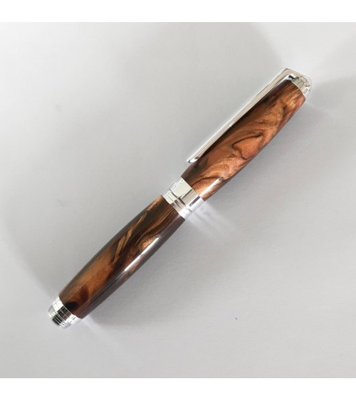 Roller Récife Baoshi Soyouz Ambre (tons brun clair et foncé, noirs, effet chatoyant)