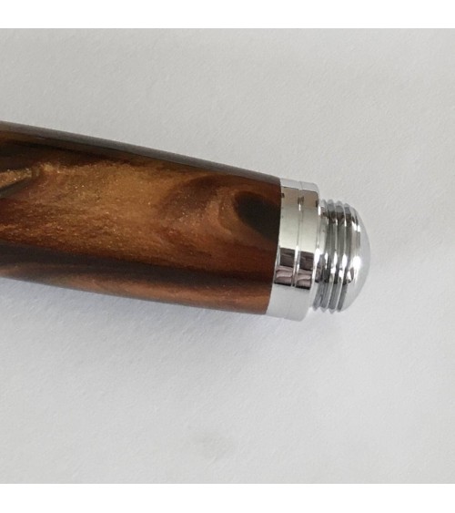 Roller Récife Baoshi Soyouz Ambre (tons brun clair et foncé, noirs, effet chatoyant)