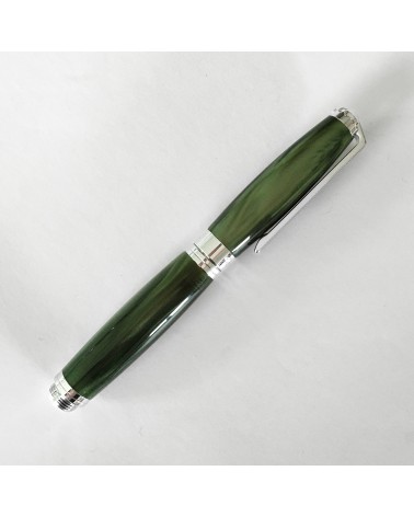 Roller Récife Baoshi Soyouz Jade (tons vert bouteille-gris clairs et foncés, effet chatoyant)