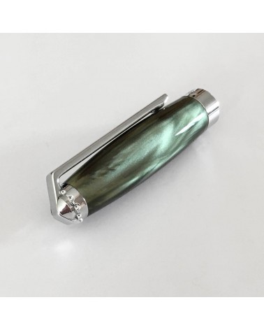 Roller Récife Baoshi Soyouz Jade (tons vert bouteille-gris clairs et foncés, effet chatoyant)