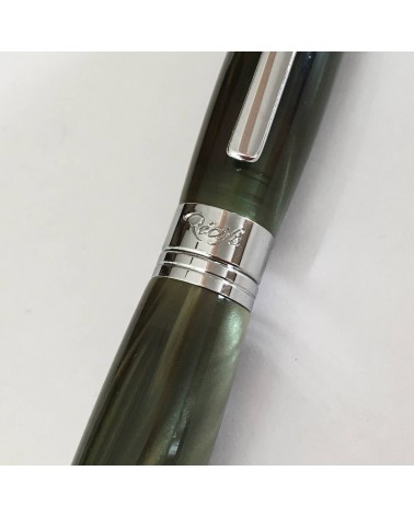 Roller Récife Baoshi Soyouz Jade (tons vert bouteille-gris clairs et foncés, effet chatoyant)