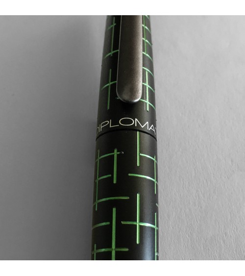 Stylo-bille Diplomat Elox Matrix Black Green, fabriqué en Allemagne