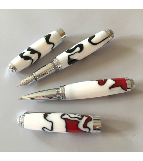Combinaison stylo-plume Récife Soyouz Mystique Domino et roller Récife Soyouz Mystique Volcan, fabriqués en France