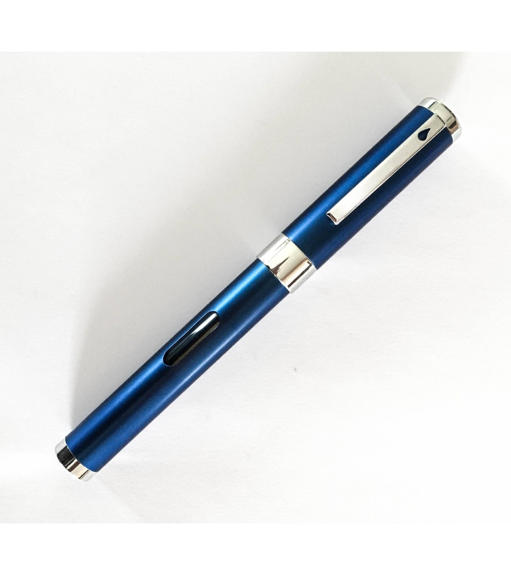 Stylo-plume Diplomat Nexus Bleu Chrome, réservoir grande capacité, fabriqué en Allemagne