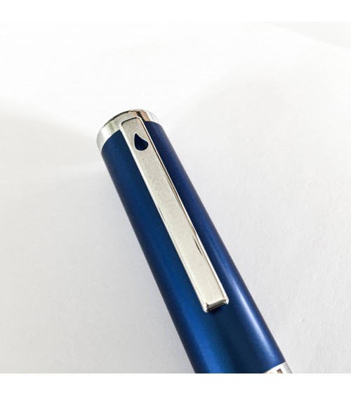 Stylo-plume Diplomat Nexus Bleu Chrome, réservoir grande capacité, fabriqué en Allemagne