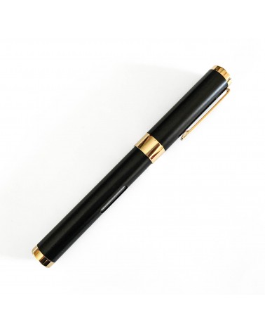 Stylo-plume Diplomat Nexus Noir Doré, réservoir grande capacité, plume or 14 carats, fabriqué en Allemagne