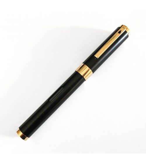 Stylo-plume Diplomat Nexus Noir Doré, réservoir grande capacité, plume or 14 carats, fabriqué en Allemagne