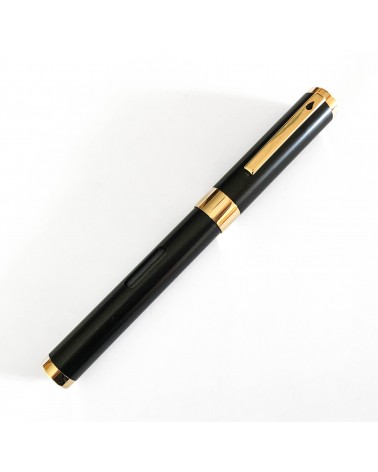 Stylo-plume Diplomat Nexus Noir Doré, réservoir grande capacité, plume or 14 carats, fabriqué en Allemagne