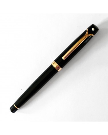 Roller Sheaffer Valor noir brillant, attributs plaqués or 22 carats, fabriqué en Italie