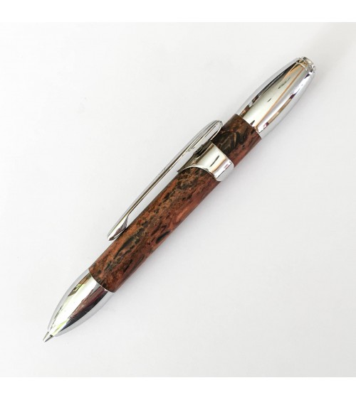 Stylo-bille Récife Baoshi Shakin Ambre mat, inspiré par le pouvoir des pierres précieuses, qui s’ouvre d’une petite secousse