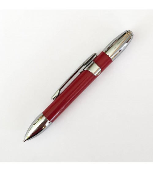 Stylo-bille Récife Riviera Shakin Carmin, qui s’ouvre et se ferme d’une simple secousse du poignet