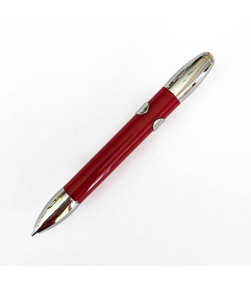 Stylo-bille Récife Riviera Shakin Carmin, qui s’ouvre et se ferme d’une simple secousse du poignet