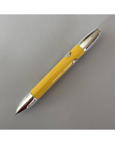Stylo-bille Récife Riviera Shakin Jaune, qui s’ouvre et se ferme d’une simple secousse du poignet, fabriqué en France
