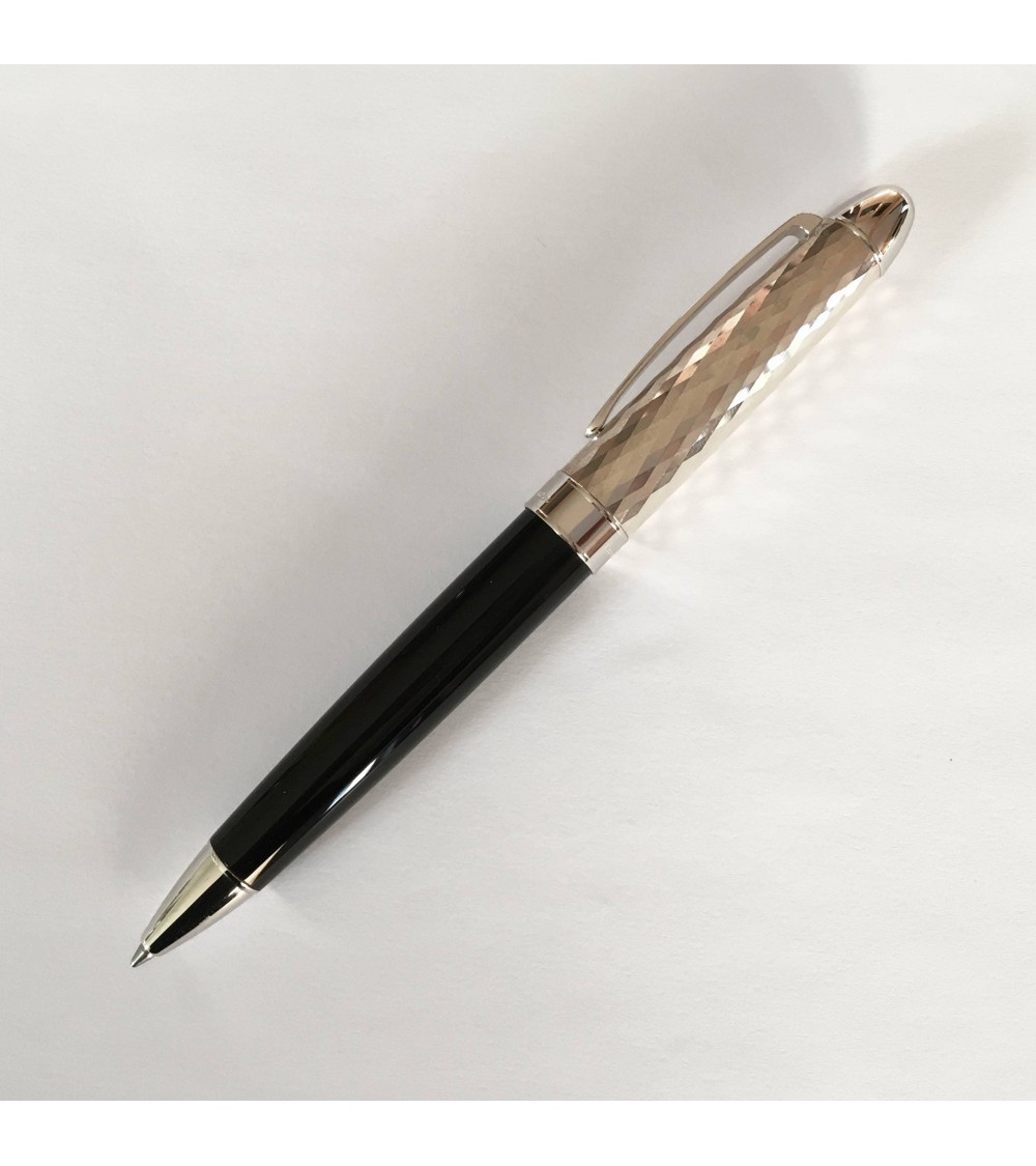 Stylo-bille Waldmann Précieux, noir et argent massif sterling 925, fabriqué en Allemagne