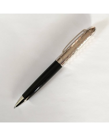 Stylo-bille Waldmann Précieux, noir et argent massif sterling 925, fabriqué en Allemagne