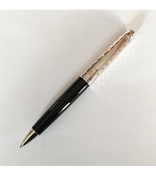 Stylo-bille Waldmann Précieux, noir et argent massif sterling 925, fabriqué en Allemagne