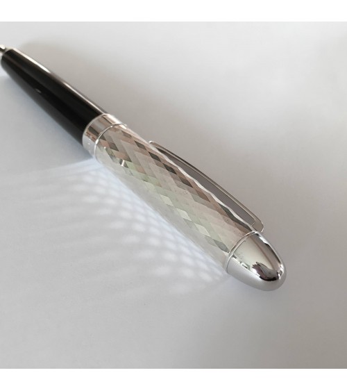 Stylo-bille Waldmann Précieux, noir et argent massif sterling 925, fabriqué en Allemagne