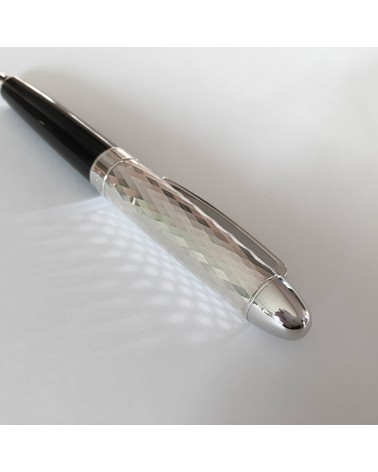 Stylo-bille Waldmann Précieux, noir et argent massif sterling 925, fabriqué en Allemagne