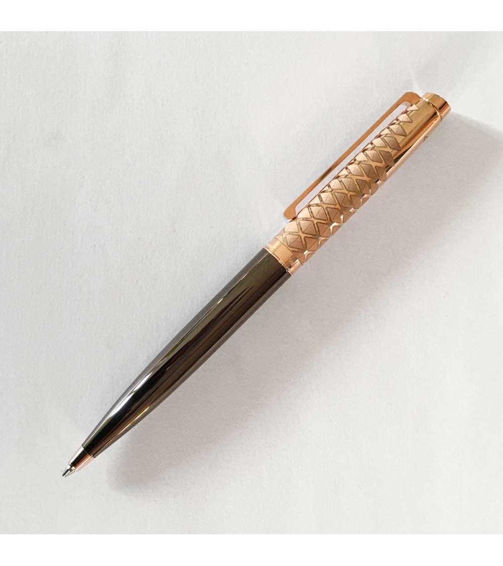 Stylo-bille Waldmann Tuscany 7003, argent sterling 925 plaqué or rose, fabriqué en Allemagne