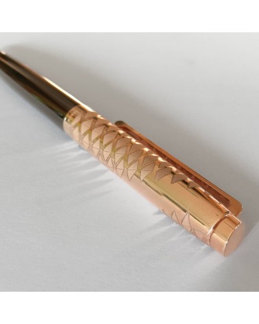 Stylo-bille Waldmann Tuscany 7003, argent sterling 925 plaqué or rose, fabriqué en Allemagne