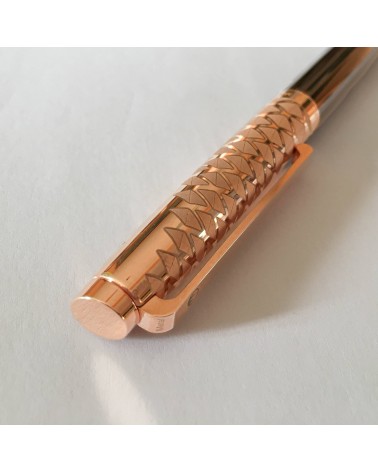 Stylo-bille Waldmann Tuscany 7003, argent sterling 925 plaqué or rose, fabriqué en Allemagne