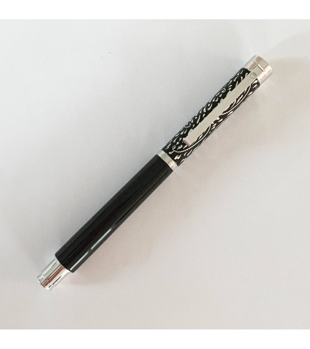 Stylo-bille Waldmann Extra Vienna 378, argent sterling 925 et laque noire, fabriqué en Allemagne