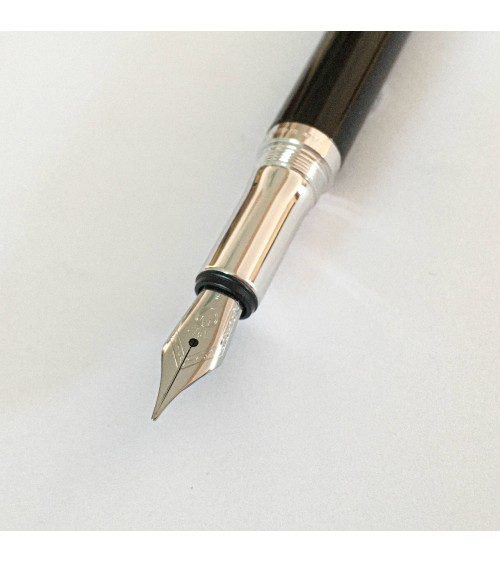 Stylo-bille Waldmann Extra Vienna 378, argent sterling 925 et laque noire, fabriqué en Allemagne