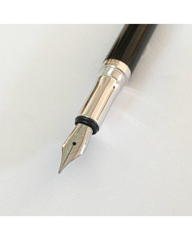 Stylo-bille Waldmann Extra Vienna 378, argent sterling 925 et laque noire, fabriqué en Allemagne