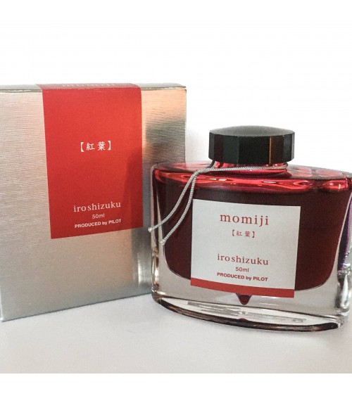 Encre Iroshizuku pour stylos-plume, 50ml, couleur Momiji (rose-orange)