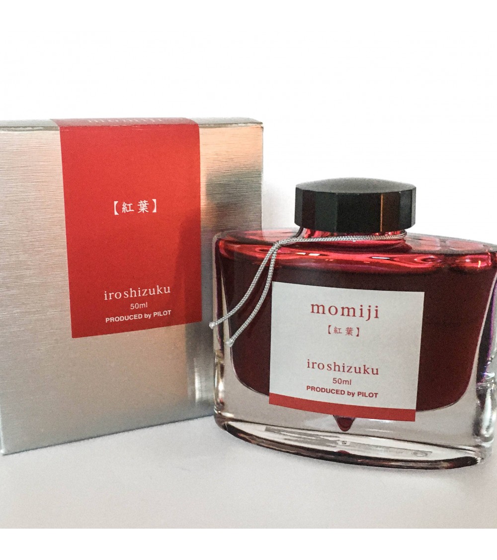 Encre Iroshizuku pour stylos-plume, 50ml, couleur Momiji (rose-orange)