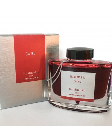 Encre Iroshizuku pour stylos-plume, 50ml, couleur Momiji (rose-orange)