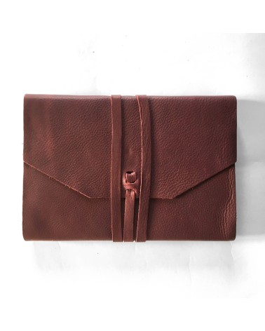 Carnet rechargeable Manufactus Laccio, couverture cuir de veau lie de vin, fabriqué en Italie