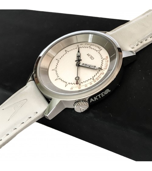 Montre AKTEO Infirmier-ère 38 Blanc-Acier inox, bracelet blanc