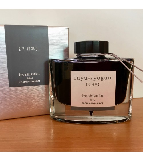 Encre Iroshizuku pour stylos-plume, 50 ml, couleur Fuyu-Syogun (gris-bleu)