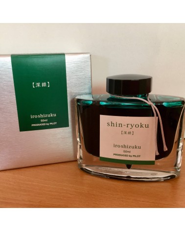 Encre Iroshizuku pour stylos-plume, 50 ml, couleur Shin-Ryoku (vert forêt)