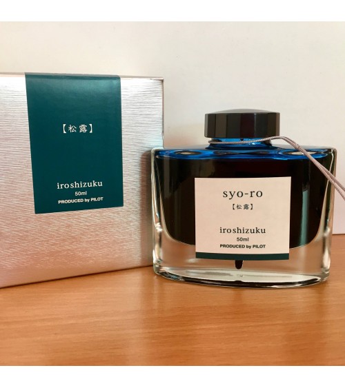 Encre Iroshizuku pour stylos-plume, 50 ml, couleur Syo_Ro (vert foncé-bleu)