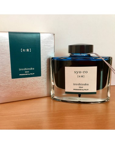 Encre Iroshizuku pour stylos-plume, 50 ml, couleur Syo_Ro (vert foncé-bleu)