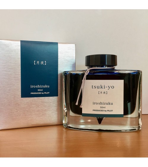 Encre Iroshizuku pour stylos-plume, 50 ml, couleur Tsuki-Yo (bleu roi-turquoise)