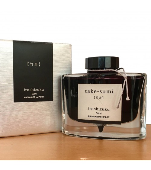 Encre Iroshizuku pour stylos-plume, 50 ml, couleur Take-Sumi (noir)