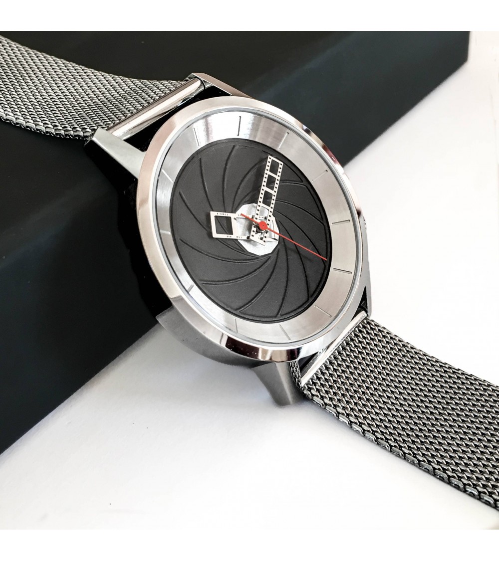 Montre AKTEO Photo 38 Noir-Acier inox, bracelet milanais